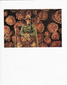 James Bama Western art Mountain Man Lived 36 miles from nearest town w/ 40 cats Vintage book print rescued from '70s orphaned art book (Copy)