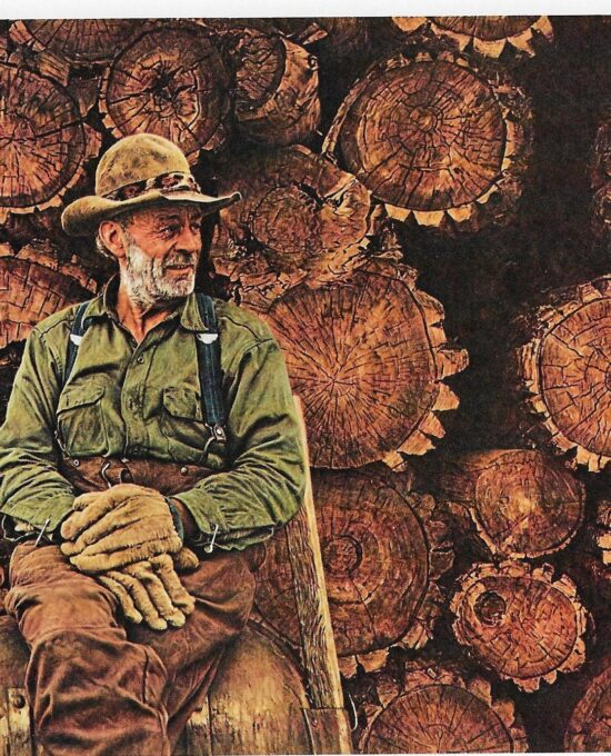 James Bama Western art Mountain Man Lived 36 miles from nearest town w/ 40 cats Vintage book print rescued from ’70s orphaned art book (Copy)