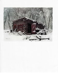 James Bama Western art "Work Shed in Winter" Circle M Ranch Vintage book print
