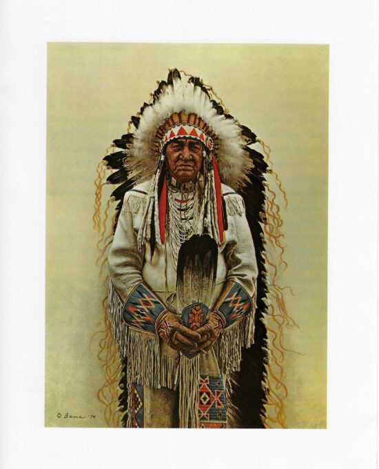 James Bama “Shoshoni Chief” Vintage page rescued from ’70s orphaned art book page