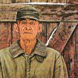 James Bama Western art Working Man, Southfork Hills Vintage book print