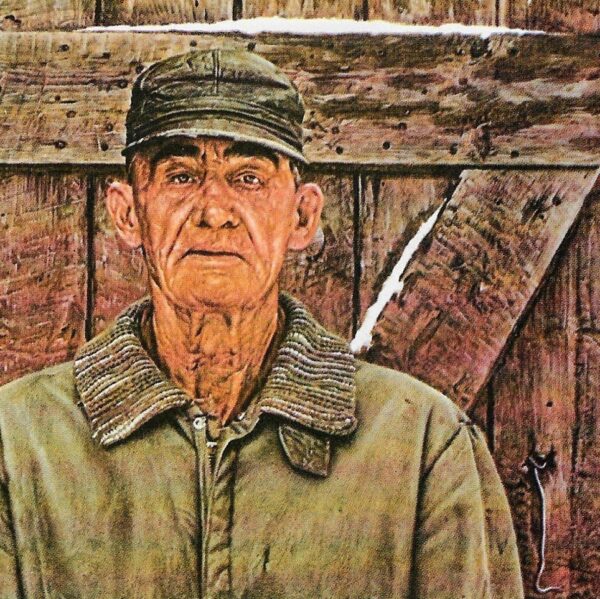 James Bama Western art Working Man, Southfork Hills Vintage book print