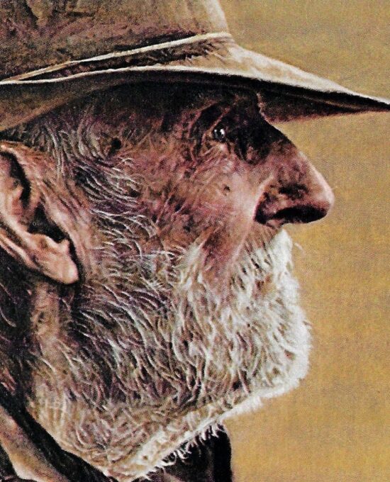 James Bama Western art 24-horse team stagecoach driver portrait Vintage book print