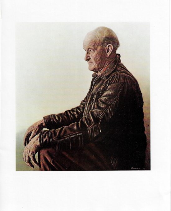 James Bama Western art Portrait old-time cowboy Still rides horseback at 82 Vintage art book print