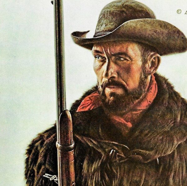 James Bama Western art 1860's scout Cody, Wyoming Vintage book print