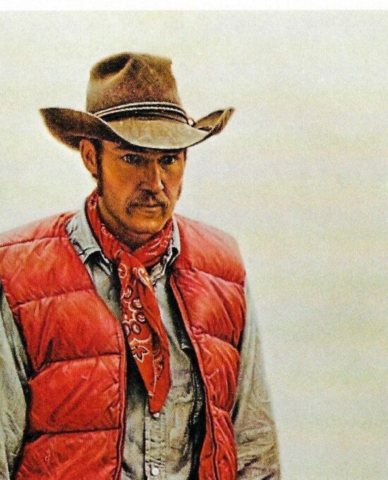 James Bama “29 year old Outfitter and Rodeo Rider” 1973 Vintage page from ’70s art book