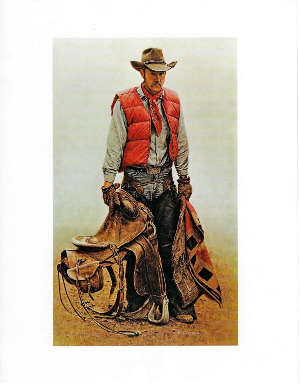 James Bama "29 year old Outfitter and Rodeo Rider" 1973 Vintage page from '70s art book - Image 2