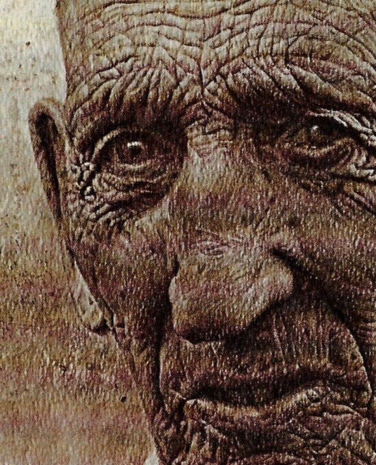 James Bama Western art “Portrait” Cowboy, homesteader, maker of roads in Yellowstone Park Vintage book print