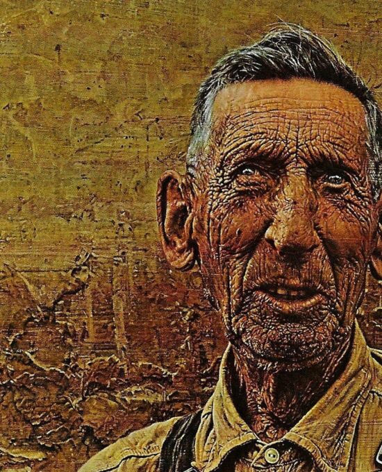 James Bama Western art “Old Man Wyoming” Born on the 1890 day Wyoming became a state Vintage book print