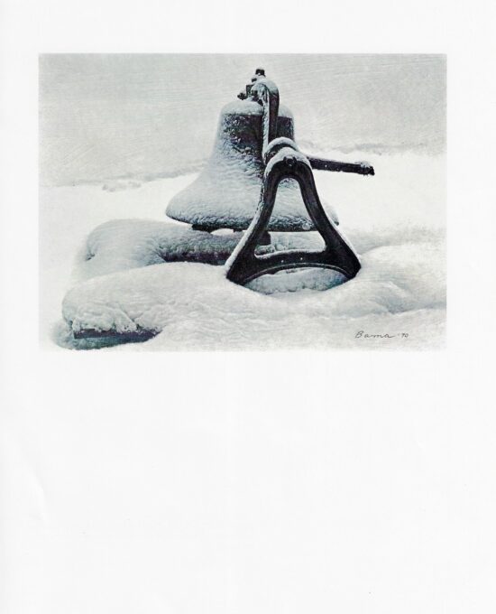James Bama “Bell in Winter” 1970 Vintage page from ’70s cowboy art book