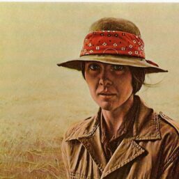 James Bama "Lynne with hat" 1972 Vintage page from '70s cowboy art book