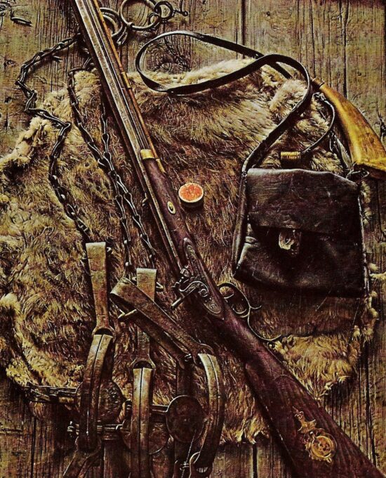 James Bama “Old time trapping in the Rockies” 1971 Vintage art