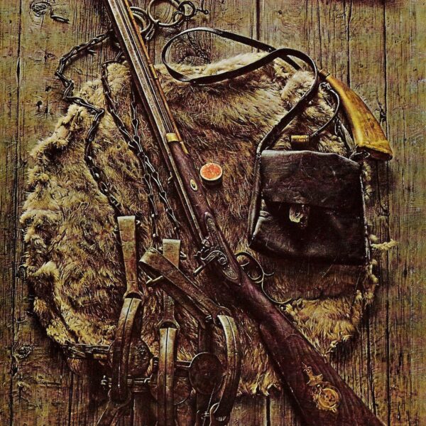 James Bama "Old time trapping in the Rockies" 1971 Vintage art