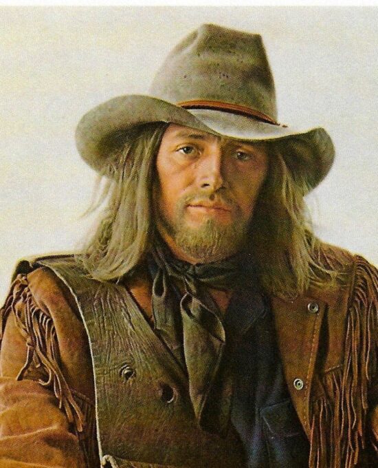 James Bama “Young cowboy and hunting guide” 1973 Vintage art print