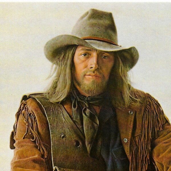 James Bama "Young cowboy and hunting guide" 1973 Vintage art print