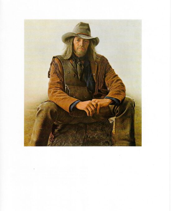 James Bama “Young cowboy and hunting guide” 1973 Vintage art print