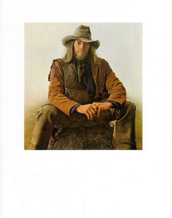 James Bama "Young cowboy and hunting guide" 1973 Vintage art print - Image 2