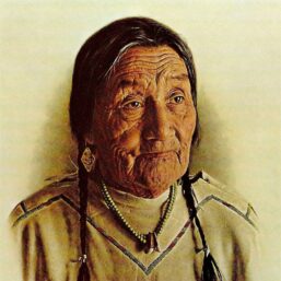 James Bama "Annie Old Crow, classic Crow Indian" 1974 Vintage art