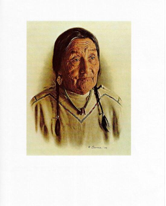 James Bama “Annie Old Crow, classic Crow Indian” 1974 Vintage art