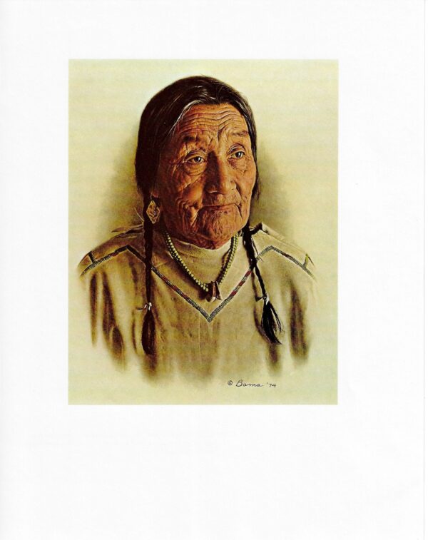 James Bama "Annie Old Crow, classic Crow Indian" 1974 Vintage art - Image 2