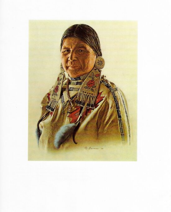 James Bama “Crow Indian Mocassin Maker, Cody, Wyoming” Vintage art print