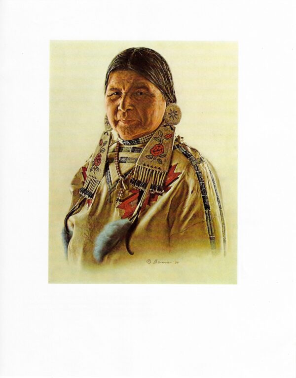 James Bama "Crow Indian Mocassin Maker, Cody, Wyoming" Vintage art print - Image 2