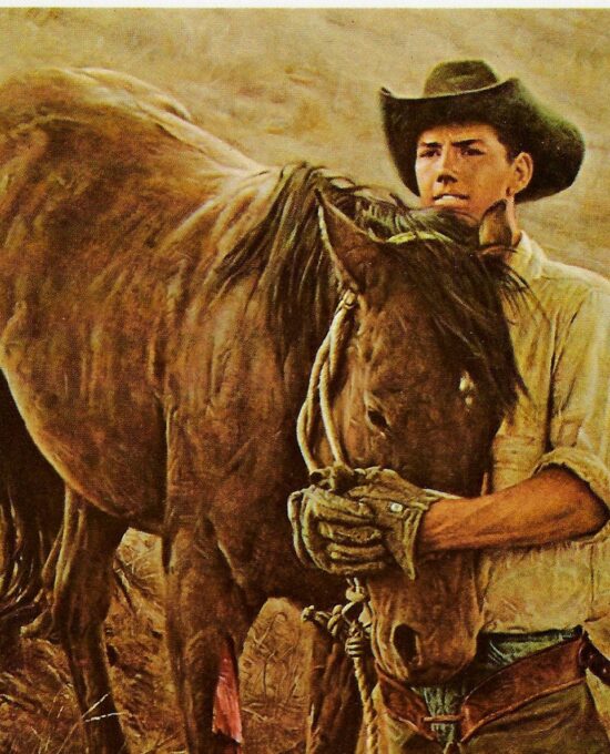 James Bama “Tommy Meyers and Sawdust” 1967 Vintage art page