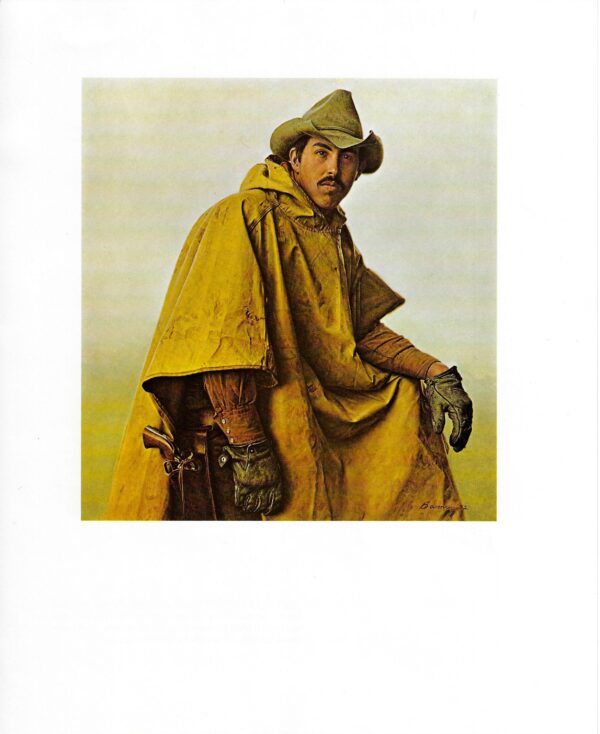 James Bama "Bear Hunting Guide" 1972 Vintage art book page - Image 2