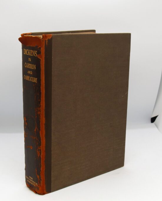 Charles Dickens in Cartoon and Caricature 1924 Limited edition (440 copies printed) Antique book Leather wrapped spine Profusely illustrated