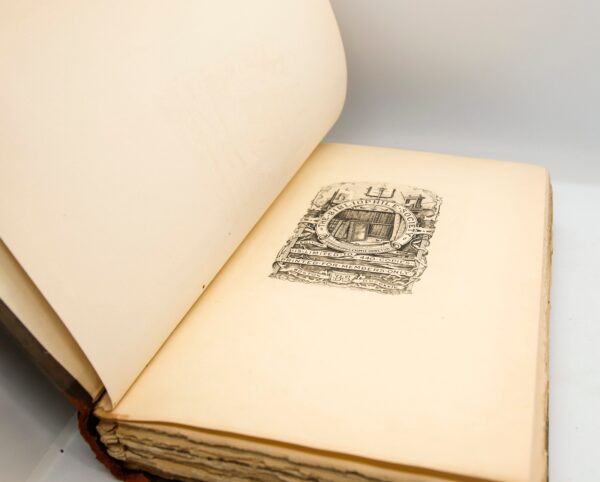 Charles Dickens in Cartoon and Caricature 1924 Limited edition (440 copies printed) Antique book Leather wrapped spine Profusely illustrated - Image 5