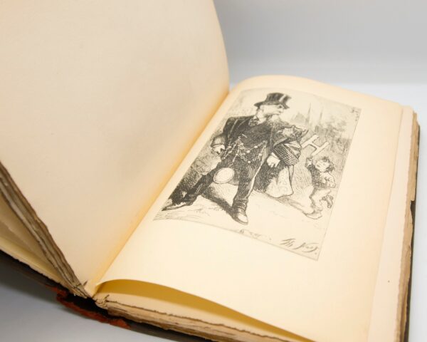 Charles Dickens in Cartoon and Caricature 1924 Limited edition (440 copies printed) Antique book Leather wrapped spine Profusely illustrated - Image 9