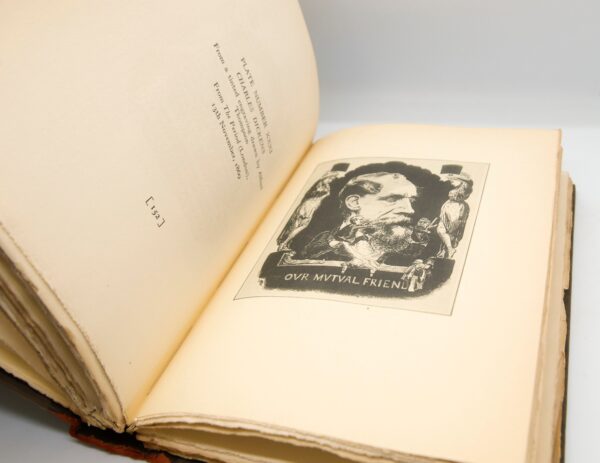 Charles Dickens in Cartoon and Caricature 1924 Limited edition (440 copies printed) Antique book Leather wrapped spine Profusely illustrated - Image 8