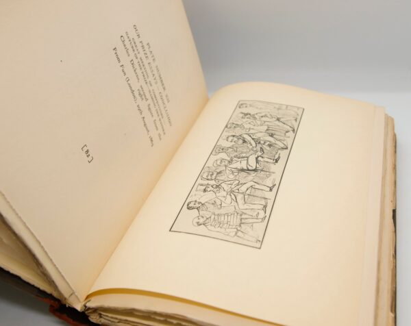 Charles Dickens in Cartoon and Caricature 1924 Limited edition (440 copies printed) Antique book Leather wrapped spine Profusely illustrated - Image 10