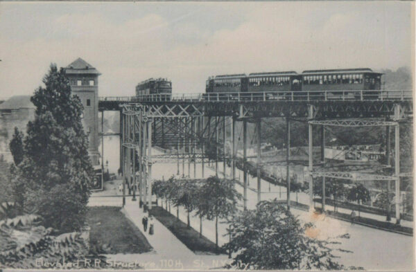 New York City Elevated RR Train 110th Rotograph [c.1905] Postcard Unposted A4