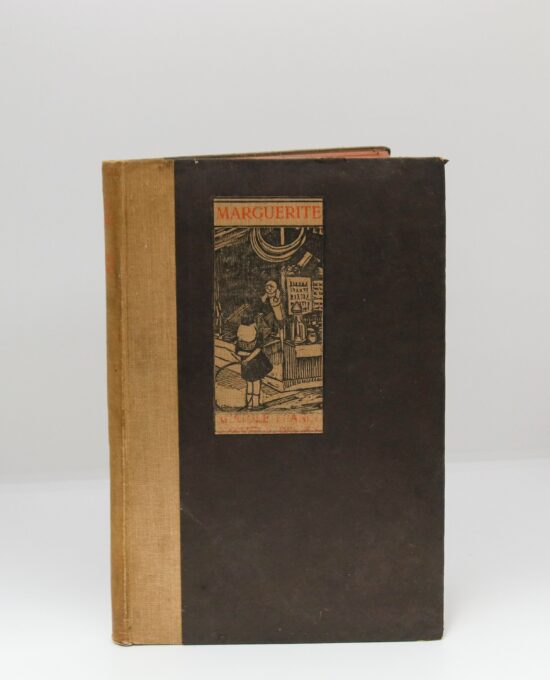 Marguerite 1921 Antique children’s hardcover book in paper wrapped boards, cloth wrapped spine Cloth pictorial paste down on front