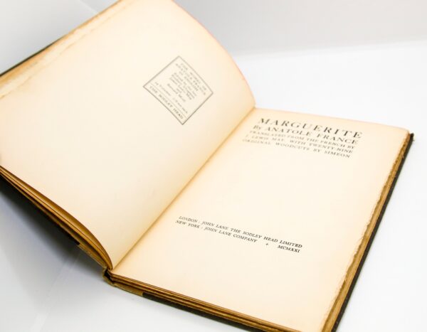 Marguerite 1921 Antique children's hardcover book in paper wrapped boards, cloth wrapped spine Cloth pictorial paste down on front - Image 7