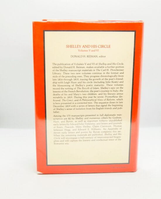 Percy Bysshe Shelley “Sexuality and Feminism in Shelley” 1979 First edition Vintage hardcover with matching dust wrapper
