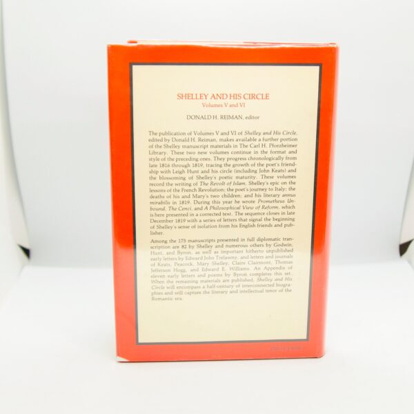 Percy Bysshe Shelley "Sexuality and Feminism in Shelley" 1979 First edition Vintage hardcover with matching dust wrapper - Image 2