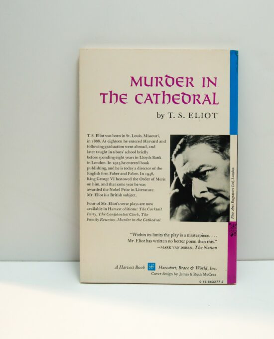 T.S. Eliot “Murder in the Cathedral”  poetic drama [1970] Vintage almost new paperback