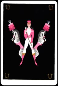 Erte Classic Art Deco Print "W" & "X" [1977] The Alphabet series original vintage art book page