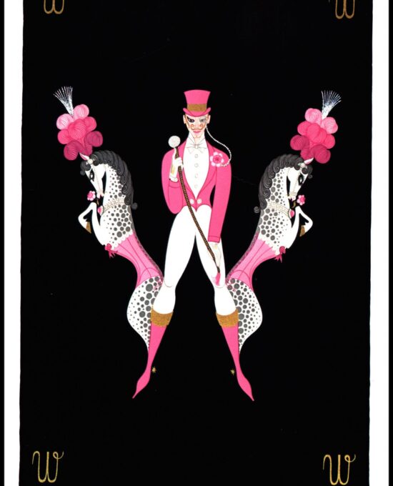 Erte Classic Art Deco Print “W” & “X” [1977] The Alphabet series original vintage art book page
