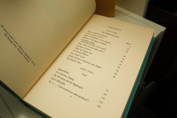 The Poems of Percy Shelley c.1974 Vintage cloth bound hardcover in slipcase with club insert - Image 6