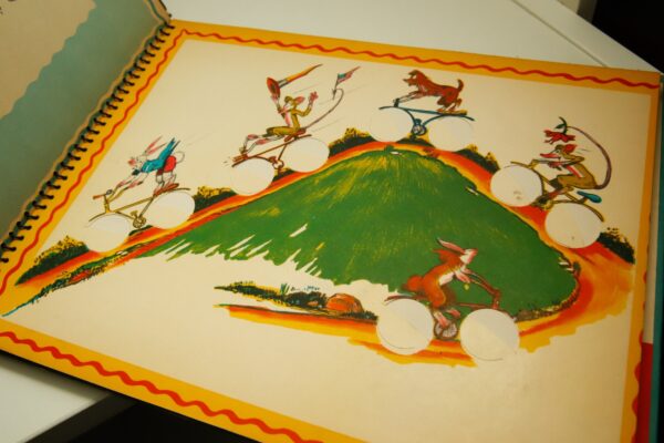 Tony Sarg's Savings Book "A Trip to Golden City" [1946] First edition Large children's picture book with spots to insert coins & dollar bill - Image 9