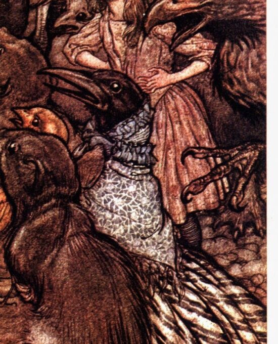 Alice in Wonderland Arthur Rackham [1907] “They all crowded round it…” Color vintage book plate Ready to frame FREE SHIPPING