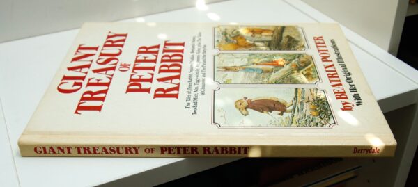 c.1985 Beatrix Potter "Giant Treasury of Peter Rabbit" Vintage large format children's hardcover story / picture book Jeremy Benjamin Tailor - Image 3