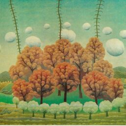 Ivan Rabuzin "Landscape" 1966 Vintage art book page print from Gallery Berri Lardy, Paris