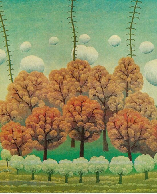Ivan Rabuzin “Landscape” 1966 Vintage art book page print from Gallery Berri Lardy, Paris