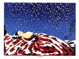 Erte "Sleeping Beauty / Columbine and Harlequin" [c.1982] Two-sided vintage book page