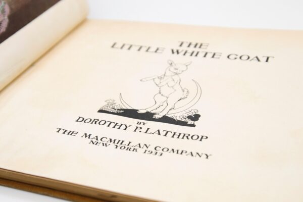 Dorothy Lathrop "The Little White Goat" 1933 First edition INSCRIBED by Ms. Lathrop to noted canine Illustrator Marguerite K. Cole - Image 7