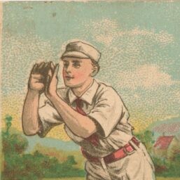 Indianapolis Hoosiers Antique Baseball Card print John Cahill Right field 13x19" America's Pastime 1887
